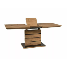 Leonardo Modern Bővíthető Tölgy Étkezőasztal Üveg Részletekkel bútor