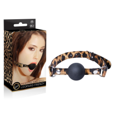 LEOPARD FRENZY SILICONE GAG BALL síkosító