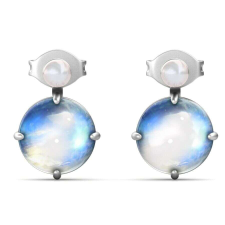  Lera- Holdkő féldrágaköves fülbevaló fülbevaló