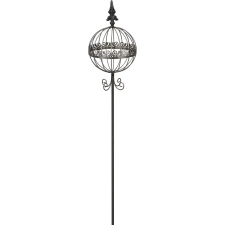  Leszúrható kerti díszgömb 120 cm fekete kerti dekoráció