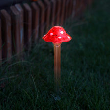  Leszúrható szolár gomba - 33,5 cm - 1 hidegfehér LED kültéri világítás