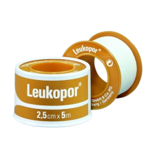 Leukopor ragtapasz érzékeny bőrre 2,5 cm × 5 m gyógyászati segédeszköz