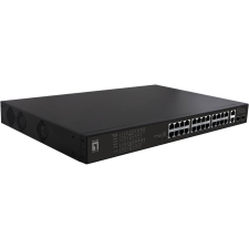 Level One LevelOne FGP-2831 hálózati kapcsoló Beállítást nem igénylő (unmanaged) Fast Ethernet (10/100) Ethernet-áramellátás (PoE) támogatása 1U Fekete (FGP-2831) hub és switch