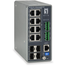 Level One LevelOne IGP-1271 hálózati kapcsoló Vezérelt L3 Gigabit Ethernet (10/100/1000) Ethernet-áramellátás (PoE) támogatása Szürke (IGP-1271) hub és switch