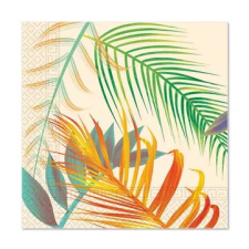 Levél Tropical Leaves szalvéta 20 db-os 33x33 cm FSC party kellék
