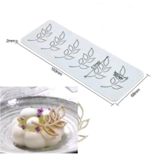  Levelek szilikon tuile forma, 6 adagos, 19x7 cm sütés és főzés