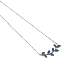  Leveles ezüst nyaklánc kék opállal nyaklánc