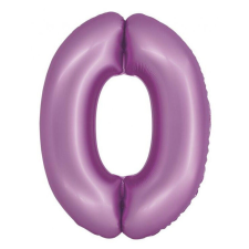 Levendula 0-ás Lavender Mat szám fólia lufi 76 cm party kellék