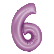  Levendula 6-os Lavender Mat szám fólia lufi 76 cm party kellék