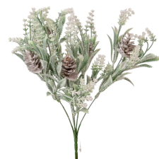  Levendula bokor hamvas 5ágú 34cm dekorációs kellék