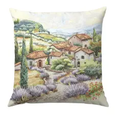  Levendula farm párnahuzat 45x45 cm lakástextília