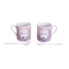  Levendulás bögre kiskanállal 2db-os kiszerelésben 277870 bögrék, csészék