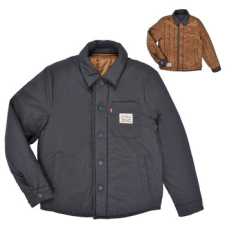 Levis Dzsekik LVB REVERSIBLE QUILTED SHACKET Fekete 16 éves gyerek kabát, dzseki