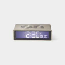 Lexon Flip+ LCD Alarm Clock Rubber Gold ébresztőóra