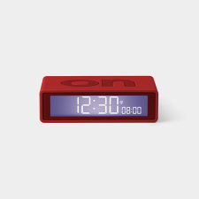 Lexon Flip+ LCD Alarm Clock Rubber Red ébresztőóra