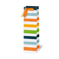 Leykam Alpina (BSB) BSB italtasak (36x10,5x10 cm) színes csíkos (4) ajándéktasak