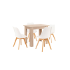 Leziter Amina 4+1 étkező garnitúra fehér-sonoma tölgy