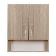 Leziter Bianca Plus 60-as Faliszekrény 2 ajtóval, nyitott alsó résszel, sonoma tölgy színben fürdőszoba bútor