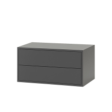  Leziter Boxie Fali Szekrény 2 Fiókos - 40x80x37 cm, Antracit bútor