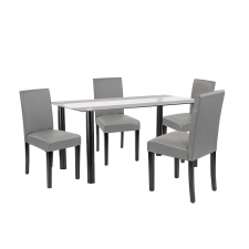 Leziter Cadiz 4+1 étkező garnitúra fekete-szürke bútor