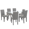 Leziter Cadiz 6+1 étkező garnitúra fehér-szürke