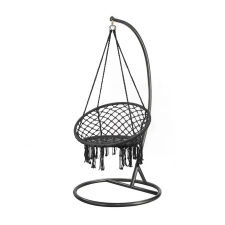 Leziter Cardenas függőfotel állvánnyal fekete-fekete kerti bútor