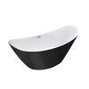 Leziter Flow szabadon álló fürdőkád fekete