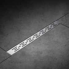 Leziter Flows 70 cm hosszú rozsdamentes acél komplett zuhanyfolyóka építőanyag