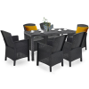 Leziter Hellma 6+1 kerti bútor garnitúra szett grafit