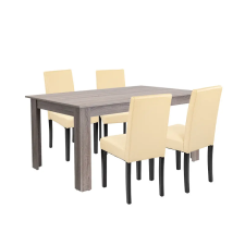 Leziter Leon 4+1 étkező garnitúra yorki tölgy-bézs bútor