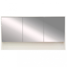 Leziter Luna 120 felső tükrös szekrény, Tükörfényes fehér fürdőszoba bútor
