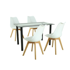 Leziter Merlo 4+1 étkező garnitúra fehér bútor