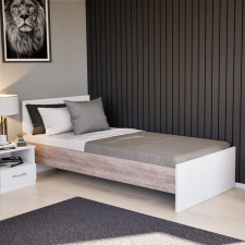 Leziter Miami egyszemélyes ágy 90x200 cm fehér-yorki tölgy ágy és ágykellék