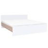 Leziter Miami franciaágy ágyneműtartó nélkül 180x200 cm fehér-sonoma tölgy