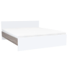 Leziter Miami franciaágy ágyneműtartó nélkül 180x200 cm fehér-yorki tölgy