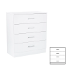 Leziter Miami komód 4 fiókos 80x92 cm fehér-fehér