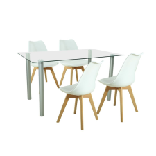 Leziter Midori 4+1 étkező garnitúra fehér bútor