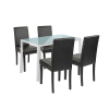 Leziter Mira 4+1 étkező garnitúra fehér-fekete