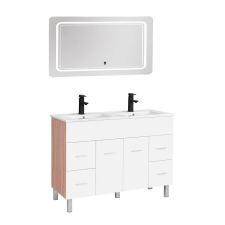 Leziter Neo Vision 120 komplett fürdőszoba bútor sonoma tölgy-fehér fürdőszoba bútor