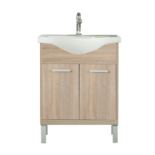Leziter Nerva 65 cm-es bútorhoz alsószekrény, mosdóval, Sonoma tölgy fürdőszoba bútor