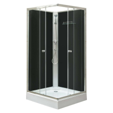 Leziter Polo Black II Zuhanykabin - 90x90 cm kád, zuhanykabin