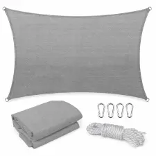 Leziter Rana napvitorla négyszög alakú 5x6 m szürke kerti bútor