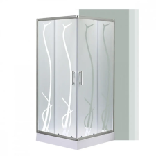 Leziter Spirit BAMBOO 80x80 szögletes zuhanykabin, erősített akril zuhanytálcával kád, zuhanykabin