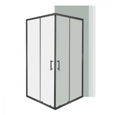 Leziter Spirit Clear 80x80 cm szögletes zuhanykabin, zuhanytálca nélkül fekete kád, zuhanykabin