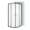 Leziter Spirit Clear 90x90 cm íves zuhanykabin zuhanytálca nélkül fekete