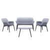 Leziter Tampa 4 személyes kerti bútor garnitúra szürke-grafit