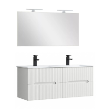 Leziter Trent Fürdőszobabútor 120 cm kerámia mosdóval tükörrel 60x120 cm fehér fürdőszoba bútor