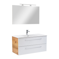 Leziter Vario Clam 100 komplett fürdőszoba bútor tölgy-fehér fürdőszoba bútor