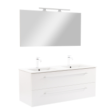 Leziter Vario Clam 120 komplett fürdőszoba bútor fehér-fehér fürdőszoba bútor