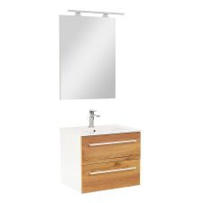 Leziter Vario Clam 60 komplett fürdőszoba bútor fehér-tölgy fürdőszoba bútor